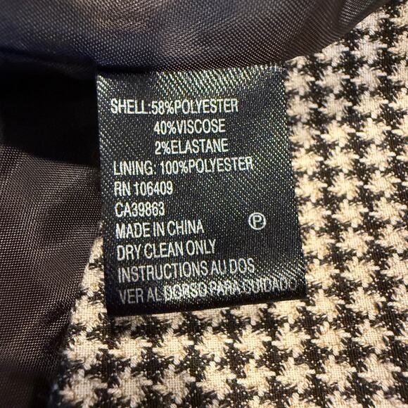 Tahari Arthur S. Levine Houndstooth Blazer SZ 12 Country Heritage Balmoral Girly - Picture 10 of 11